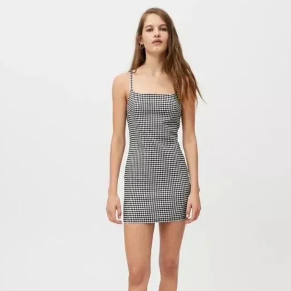 Urban Outfitters Black Motif Gingham Dress